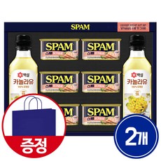 24년 설 선물세트 스팸 닭가슴살 고급유세트 + 쇼핑백, 2세트