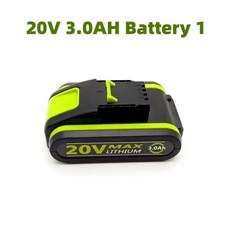 Worx WA3551 용 무선 전동 공구 배터리 20V 예비 WA3572 WA3553 WX390 WX176 WX178 3000mAh 6000mAh, 02 3.0AH