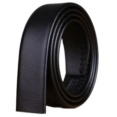 큰플러스 사이즈 자동 극세사 가죽 벨트 버클 없는 긴 110 cm 브라운 블랙 남성, 01 black without buckle, 03 110센티미터