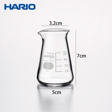 HARIO SCI 錐形燒杯 實驗燒杯 耐熱玻璃 多種尺寸, 1個, 50mL