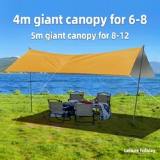 네이처하이크 6인용 자체 돔 텐트 방수포 캐노피 그늘 대형 태양 보호소 야외 캠핑 천막, 01 빠른, 02 No Door Curtain