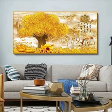 액자 액자형 재물 한쌍 황금 돈나무 DIY키트 금빛, 초대형 120 x 240cm, 1개, kh-08