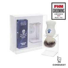 CONQUEST 英國藍鬍子經典刮鬍刷收納組，柔軟刷毛輕鬆起泡，搭配收納底座，保持刷具衛生，享受舒適刮鬍體驗, 1個
