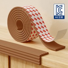 MZ생활 넓은 쿠션 모서리보호대 W형 안전가드 3M테이프 일체형 풀접착 코너보호대 KC인증 아기보호 기둥 책상다리 보호대, 1개, 우드