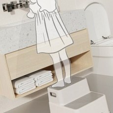 논슬립 계단 디딤대 스텝스툴 발받침 유아 키높이, 1개, 그레이