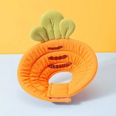 투니스 반려동물 벨크로 소프트 넥카라 깔대기, 오렌지, 1개, S