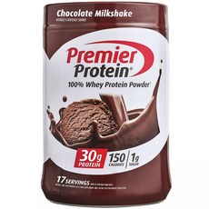 Premier Protein 巧克力奶昔風味乳清蛋白粉, 1罐, 697g
