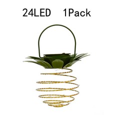 太陽能燈 菠蘿造型鐵藝燈籠 戶外防水花園裝飾燈, 24個led燈一個裝