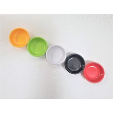 일등그릇 멜라민 칼라 미니 종지 찬기 소스 양념 초장 간장 그릇, 검정, 1개