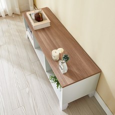 동서가구 메를로 1000 오픈형 수납 TV 거실장 티비다이 DF924163, 오크화이트