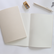 A5재생지유선노트 친환경종이사용 얼스팩종이 감성노트 사각사각공책 가벼운 실제본 인쇄판촉물용 노트 지구나무, 1개