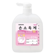 사니사라W 500mL 겔 펌프형/의약외품 손소독제 손세정제 손세척 살균소독항균, 1개