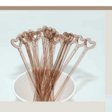 머들러 투명 미니 사이즈 커피스틱 하트모양 20p 세트, 1개