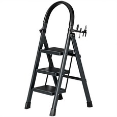 사다리 접이식사다리 탄소강 가정용사다리 블랙 4단/5단, 1개