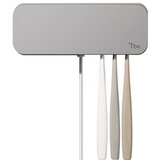 더본케어 칫솔살균기 가정용 히팅살균 UV 칫솔걸이 6개 면도기걸이 무선 휴대용 TBC-3000 화이트, 그레이