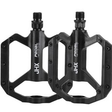 【XF】山地自行車公路車尼龍縴維軸承腳踏 彩色配件加寬防滑培林腳蹬, 黑色一對, 1個