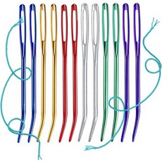 떠다니는 눈 12개 실 바늘 뜨개질용 크로셰 태피스트리 큰 뭉툭한 보관함이 있는 위빙 실용 다닝