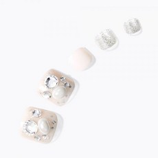 데싱디바 매직프레스 페디큐어 화이트 펄, (MDU4S058PG) 화이트 펄