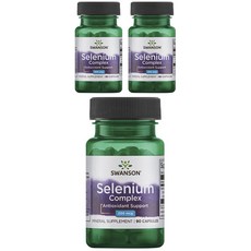 Swanson 斯旺森 硒複合膠囊 200mcg, 90顆, 3罐