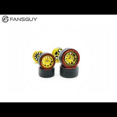 FANSGUY 1Set 10.8mm 12.8mm 1/64 합금 자동차 스태거드 프론트 소형 리어 대형 휠 RWBSC 시리즈 핫 휠용, [20] RBSC-D Gild 1