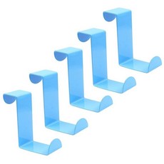 AuvotuIS 미국매장정품+ 옐로우 Z자형 오버 더 도어 후크 5개 스테인리스 스틸 1.9cm 3 4인치 및 3.8cm 1-1 2인치 문 너비에 적합 양면 사용 가능 녹 17, .0001.블루.