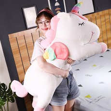 안고자는 애착 촉감 유니콘 인형, 화이트, 1개