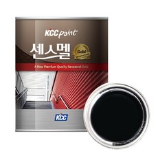 KCC 페인트 센스멜골드 에나멜 페인트 무광 흑색 3.8L, 1개