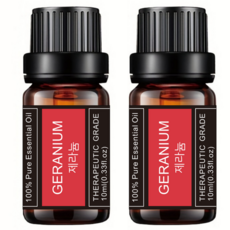 레노포프 천연 에센셜오일 & 블랜딩오일 35종 테라퓨틱등급, 2개, 17.제라늄, 10ml