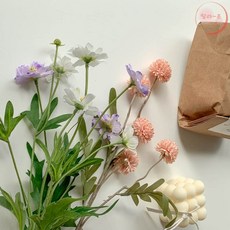 랄라온 인테리어조화 미니가짜꽃, 양귀비 연보라