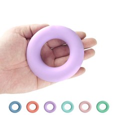 RTXSPORTS 실리콘 도넛악력기 무소음 악력 근력 손가락운동 그립형 악력기, 퍼플, 1개