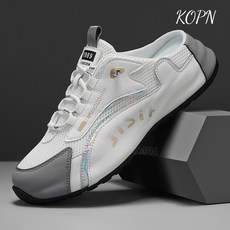 KOPN 빅 사이즈 여름 가방 머리 반 받침대 남자 신발 한 발 디딜 때 심플한 백합 캐주얼 신발 편안하고 트렌디한 신발