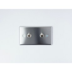 switchpapa 工業風 北歐風 無印風 不鏽鋼復古開關系列【快速出貨】開關 插座 開關, 1個, 2開