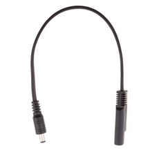 SAE-DC 5.5 x 2.1mm 동축 여성 18AWG 케이블 오토바이 열 의류 어댑터 코드 - 10인치, 설명, 설명, 블랙, 1개
