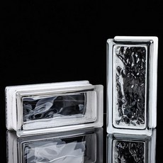 크리스탈 벽돌 곡선 아크릴 유리 초투명 무늬 초백, 1개, 190x90x80mm 속이 빈