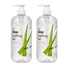 꽃을든남자 수분이 꽉 차 더 촉촉한 리얼 알로에 수딩젤 1000ml, 1L, 2개