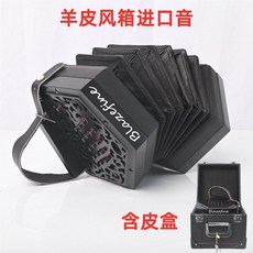 可開發票 Blazefine六角手風琴盎格魯英式六角琴推拉衕/異音 附敎材説明書 手風琴 鍵盤式手風琴 手風琴樂器, 【推拉異音】黑6 30鍵（捷克音簧）, 1個