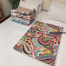 純棉絎縫夾棉姨媽巾墊 - 宿舍、嬰兒防髒、生理期多用途可水洗床墊, 白炫花,70厘米X100厘米, 1個