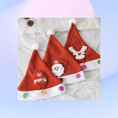 LED 산타모자 크리스마스모자 루돌프 성탄절 파티소품 야간용 의상, 1개, 1cl1 LED산타모자
