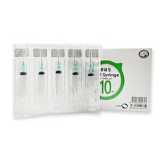 신창 일회용 주사기 10CC 21G x 32mm 100개입 1박스 멸균 실린지, 1개
