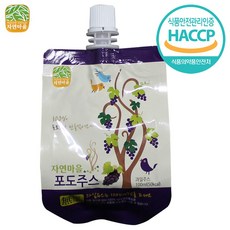 자연마을 100% NFC 포도주스 포도즙, 100ml, 60개