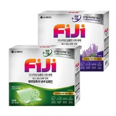 FiJi 升級100%溶解酵素 溫和淨白去污 30片, 綠+紫, 2個