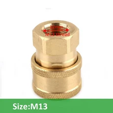 1pc 1/4 "황동 고압 퀵 커넥터 워터 건 어댑터 자동차 세탁기 조인트 정원 관개, 03 B-M13-MF, 1개