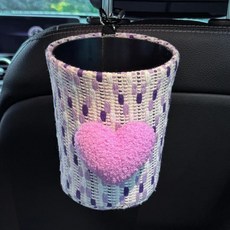 귀여운 차량용 쓰레기통 차량 내부 휴지통 차량에 놓는 우산 보관함 걸이형 물건, 1개, 8. Trash can-Purple