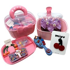 애셋맘 여아 헤어 악세사리 선물 세트 보관함 7종