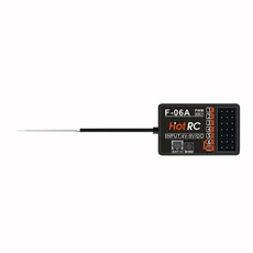 HOTRC DS-600 RC 보트용 F-06A 채널 수신기가 있는 6CH 2.4GHz 무선 시스템 송신기 리모컨, 02 Only  F-06A, 1개