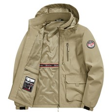 春秋夾克男士外套 潮流連帽 中年中老年休閒戶外