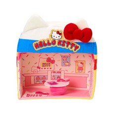 [캐릭터7종] 일본 산리오 캐릭터 플러시 하우스 인형집 (슈퍼 큐트 어드벤처스 치마포트 컬렉션), 1개, 헬로키티플러시 집