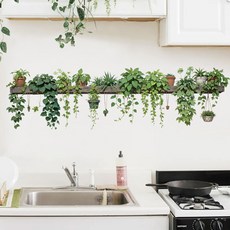 티큐 북유럽 침실 창문 주방 벽 인테리어 데코 식물 스티커 P041