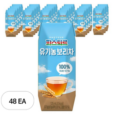 파스퇴르 아이생각 순한 유기농 보리차 125ml 48팩, 48개