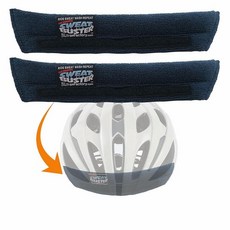 Sweat Buster 자전거 헬멧 스웨트밴드 – 땀이 떨어지는 것을 막고 시원함을 유지하고 프리미엄 편안함 간단한 통합 및 빠른 제거로 세탁을 위한 MTB 또는 로드 바, 블랙 네이비